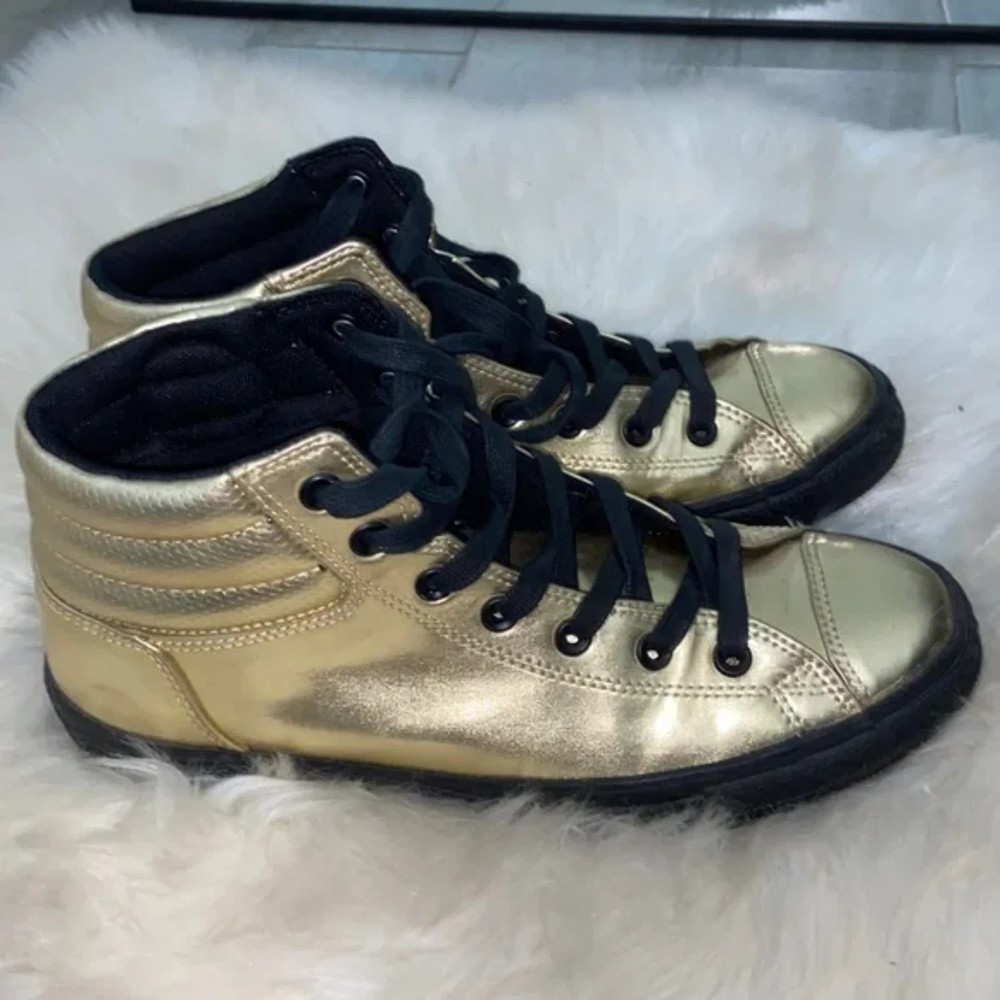 Converse Men's One Star Metallic Gold High Top shoe Size 9 men's